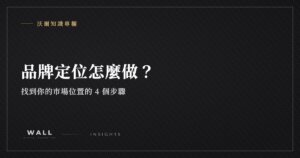 沃爾知識專欄封面：品牌定位怎麼做？找到你的市場位置的 4 個步驟