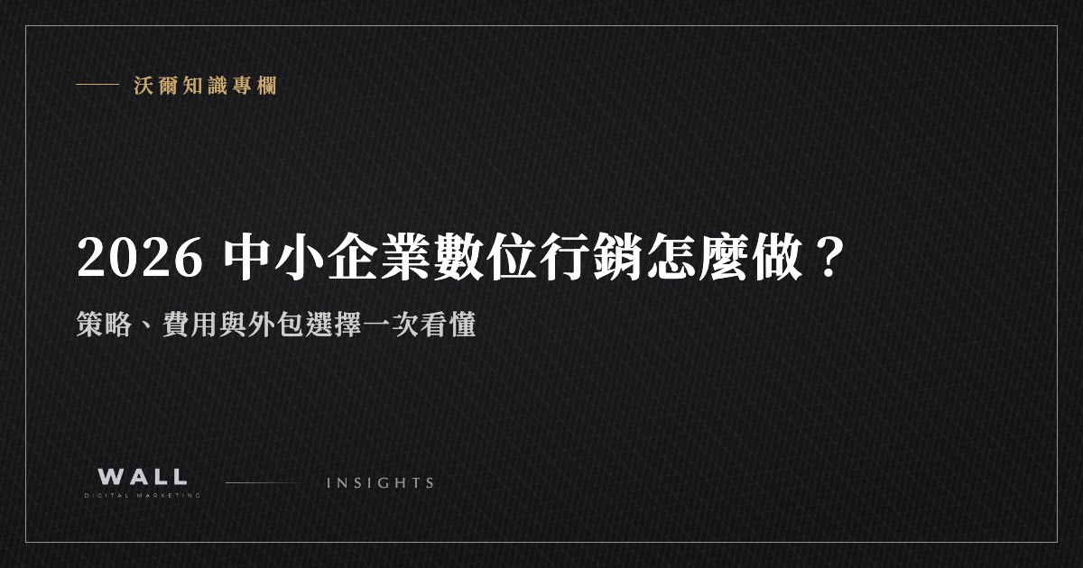 沃爾知識專欄封面：2026 中小企業數位行銷怎麼做？策略、費用與外包選擇一次看懂